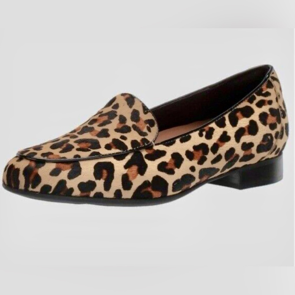 EUC Clarks Leopard Print Loafers